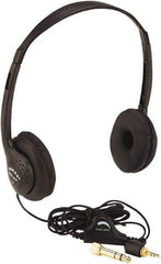 AmpliVox - Reusable, Over the Head Stereo Headphones - Black Cup - Americas Industrial Supply