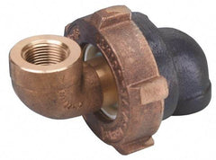 Barco - 3-1/2" Pipe, 3-1/2" Flange Thickness, 90° Casing, 90° Ball Swivel Joint - Bronze Ball & Nut with Iron Body, 340 psi Water, 240 psi Steam, Size Code 16, NPT Ends - Americas Industrial Supply