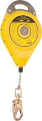 Gemtor - 50' Long, Stainless Steel Cable Self-Retracting Lifeline - 0.187" Diam, Swivel Locking Snap Hook Connector - Americas Industrial Supply