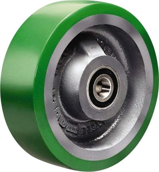 Hamilton - 6 Inch Diameter x 2 Inch Wide, Polyurethane on Cast Iron Caster Wheel - 1,200 Lb. Capacity, 2-1/2 Inch Hub Length, 1/2 Inch Axle Diameter, Sealed Precision Ball Bearing - Americas Industrial Supply