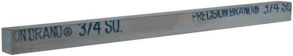 Made in USA - 12" Long x 3/4" High x 3/4" Wide, Zinc-Plated Key Stock - Low Carbon Steel - Americas Industrial Supply