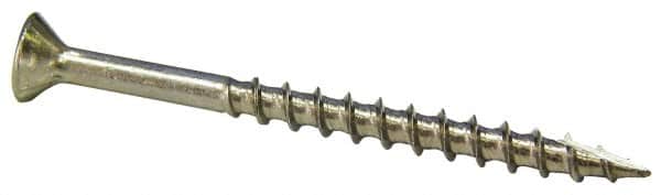Value Collection - #8 Flat Head, Square Drive Stainless Steel Deck Screw - 1" OAL, Grade 305, Type 17 Point - Americas Industrial Supply