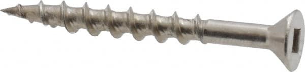 Value Collection - #8 Flat Head, Square Drive Stainless Steel Deck Screw - Americas Industrial Supply