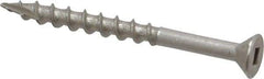 Value Collection - #8 Flat Head, Square Drive Stainless Steel Deck Screw - 2" OAL, Grade 305, Type 17 Point - Americas Industrial Supply