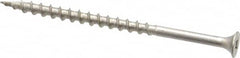Value Collection - #8 Flat Head, Square Drive Stainless Steel Deck Screw - 3" OAL, Grade 305, Type 17 Point - Americas Industrial Supply