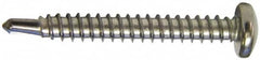 Value Collection - #14, Pan Head, Phillips Drive, 1-1/2" Length Under Head, #3 Point, Self Drilling Screw - Grade 410 Stainless Steel - Americas Industrial Supply