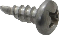 Value Collection - #6, Pan Head, Phillips Drive, 3/8" Length Under Head, #2 Point, Self Drilling Screw - Grade 410 Stainless Steel - Americas Industrial Supply