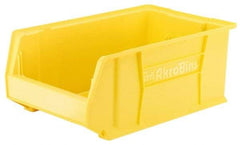 Akro-Mils - 300 Lb. Load Capacity, 29-1/4" Deep, Yellow Polymer Hopper Stacking Bin - 12" High x 18-3/8" Wide x 29-1/4" Long - Americas Industrial Supply