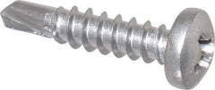 Value Collection - #6, Pan Head, Phillips Drive, 5/8" Length Under Head, #2 Point, Self Drilling Screw - Grade 410 Stainless Steel - Americas Industrial Supply