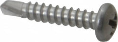 Value Collection - #6, Pan Head, Phillips Drive, 3/4" Length Under Head, #2 Point, Self Drilling Screw - Grade 410 Stainless Steel - Americas Industrial Supply