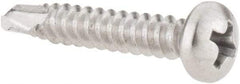 Value Collection - #8, Pan Head, Phillips Drive, 1" Length Under Head, #2 Point, Self Drilling Screw - Grade 410 Stainless Steel - Americas Industrial Supply