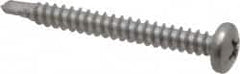 Value Collection - #8, Pan Head, Phillips Drive, 1-1/2" Length Under Head, #2 Point, Self Drilling Screw - Grade 410 Stainless Steel - Americas Industrial Supply