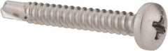 Value Collection - #10, Pan Head, Phillips Drive, 1-1/2" Length Under Head, #3 Point, Self Drilling Screw - Grade 410 Stainless Steel - Americas Industrial Supply