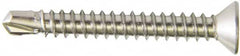 Value Collection - #14, Flat Head, Phillips Drive, 2-1/2" OAL, #3 Point, Self Drilling Screw - Grade 410 Stainless Steel - Americas Industrial Supply