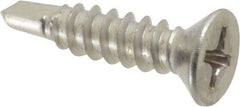 Value Collection - #8, Flat Head, Phillips Drive, 3/4" OAL, #2 Point, Self Drilling Screw - Grade 410 Stainless Steel - Americas Industrial Supply