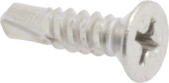 Value Collection - #10, Flat Head, Phillips Drive, 3/4" OAL, #3 Point, Self Drilling Screw - Grade 410 Stainless Steel - Americas Industrial Supply