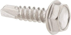 Value Collection - #10, Hex Washer Head, Hex Drive, 3/4" Length Under Head, #3 Point, Self Drilling Screw - Grade 410 Stainless Steel - Americas Industrial Supply