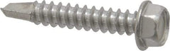 Value Collection - #12, Hex Washer Head, Hex Drive, 1-1/4" Length Under Head, #3 Point, Self Drilling Screw - Grade 410 Stainless Steel - Americas Industrial Supply
