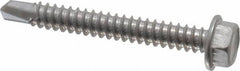 Value Collection - #14, Hex Washer Head, Hex Drive, 2" Length Under Head, #3 Point, Self Drilling Screw - Grade 410 Stainless Steel - Americas Industrial Supply