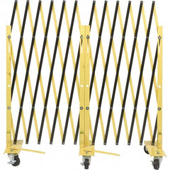Illinois Engineered Products - 40" High Portable Barrier Gates - Galvanized Steel, Yellow/Black - Americas Industrial Supply