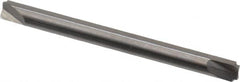 Hertel - 0.01" Radius, 1/8" Mill Diam, 2 Flute Solid Carbide Corner Rounding End Mill - Double End, Uncoated, 1-1/2" OAL, 1/8" Shank Diam - Americas Industrial Supply