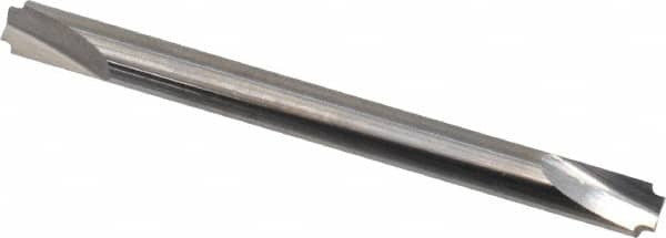 Hertel - 0.02" Radius, 1/8" Mill Diam, 2 Flute Solid Carbide Corner Rounding End Mill - Double End, Uncoated, 1-1/2" OAL, 1/8" Shank Diam - Americas Industrial Supply