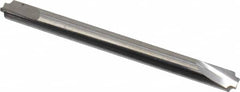 Hertel - 0.025" Radius, 1/8" Mill Diam, 2 Flute Solid Carbide Corner Rounding End Mill - Double End, Uncoated, 1-1/2" OAL, 1/8" Shank Diam - Americas Industrial Supply