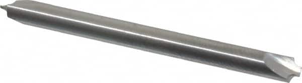 Hertel - 0.035" Radius, 1/8" Mill Diam, 2 Flute Solid Carbide Corner Rounding End Mill - Double End, Uncoated, 1-1/2" OAL, 1/8" Shank Diam - Americas Industrial Supply