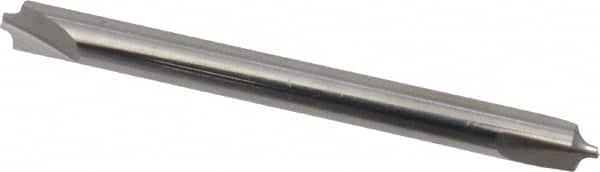 Hertel - 0.04" Radius, 1/8" Mill Diam, 2 Flute Solid Carbide Corner Rounding End Mill - Double End, Uncoated, 1-1/2" OAL, 1/8" Shank Diam - Americas Industrial Supply