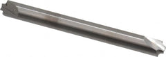 Hertel - 0.046" Radius, 3/16" Mill Diam, 2 Flute Solid Carbide Corner Rounding End Mill - Double End, Uncoated, 2" OAL, 3/16" Shank Diam - Americas Industrial Supply