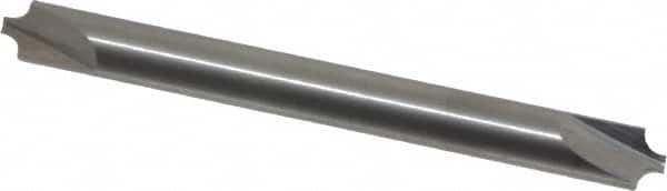 Hertel - 0.062" Radius, 3/16" Mill Diam, 2 Flute Solid Carbide Corner Rounding End Mill - Double End, Uncoated, 2" OAL, 3/16" Shank Diam - Americas Industrial Supply