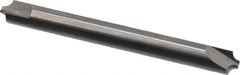 Hertel - 0.078" Radius, 1/4" Mill Diam, 2 Flute Solid Carbide Corner Rounding End Mill - Double End, Uncoated, 2-1/2" OAL, 1/4" Shank Diam - Americas Industrial Supply