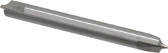 Hertel - 0.094" Radius, 1/4" Mill Diam, 2 Flute Solid Carbide Corner Rounding End Mill - Double End, Uncoated, 2-1/2" OAL, 1/4" Shank Diam - Americas Industrial Supply