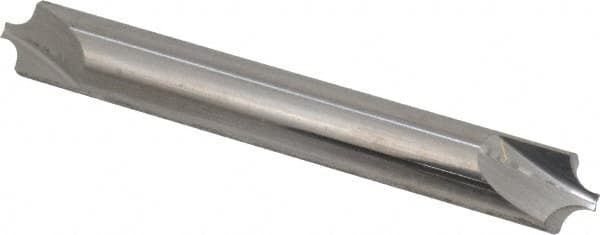 Hertel - 0.118" Radius, 5/16" Mill Diam, 2 Flute Solid Carbide Corner Rounding End Mill - Double End, Uncoated, 2-1/2" OAL, 5/16" Shank Diam - Americas Industrial Supply