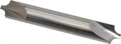 Hertel - 0.14" Radius, 3/8" Mill Diam, 2 Flute Solid Carbide Corner Rounding End Mill - Double End, Uncoated, 2-1/2" OAL, 3/8" Shank Diam - Americas Industrial Supply