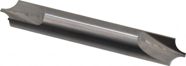 Hertel - 0.156" Radius, 3/8" Mill Diam, 2 Flute Solid Carbide Corner Rounding End Mill - Double End, Uncoated, 2-1/2" OAL, 3/8" Shank Diam - Americas Industrial Supply