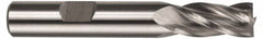 Hertel - 1-1/4", 4" LOC, 1-1/4" Shank Diam, 6-1/2" OAL, 4 Flute, Cobalt Square End Mill - Single End, Uncoated, Spiral Flute, 30° Helix, Centercutting, Right Hand Cut, Right Hand Flute - Americas Industrial Supply