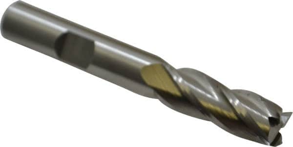Hertel - 10mm, 1" LOC, 3/8" Shank Diam, 2-11/16" OAL, 4 Flute, Cobalt Square End Mill - Single End, Uncoated, Spiral Flute, Centercutting, Right Hand Cut, Right Hand Flute - Americas Industrial Supply