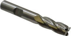 Hertel - 10mm, 1" LOC, 3/8" Shank Diam, 2-11/16" OAL, 4 Flute, Cobalt Square End Mill - Single End, Uncoated, Spiral Flute, Centercutting, Right Hand Cut, Right Hand Flute - Americas Industrial Supply