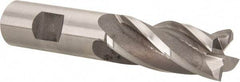Hertel - 20mm, 1-7/8" LOC, 3/4" Shank Diam, 4-1/8" OAL, 4 Flute, Cobalt Square End Mill - Single End, Uncoated, Spiral Flute, Centercutting, Right Hand Cut, Right Hand Flute - Americas Industrial Supply