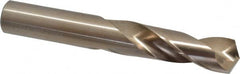 Hertel - 3/4" 135° Spiral Flute Cobalt Screw Machine Drill Bit - Bright Finish, Right Hand Cut, 3-1/8" Flute Length, 5" OAL, Split Point, Straight Shank - Americas Industrial Supply