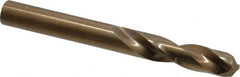Hertel - 0.316" 135° Spiral Flute Cobalt Screw Machine Drill Bit - Bright Finish, Right Hand Cut, 1-11/16" Flute Length, 2-15/16" OAL, Split Point, Straight Shank - Americas Industrial Supply