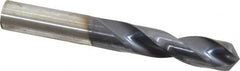 Hertel - 7/16" 135° Spiral Flute Cobalt Screw Machine Drill Bit - TiAlN Finish, Right Hand Cut, 2-1/16" Flute Length, 3-7/16" OAL, Split Point, Straight Shank - Americas Industrial Supply