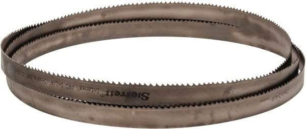 Starrett - 3 to 4 TPI, 14' 6" Long x 1-1/4" Wide x 0.042" Thick, Welded Band Saw Blade - Bi-Metal, Toothed Edge, Modified Tooth Set, Contour Cutting - Americas Industrial Supply