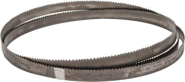 Starrett - 3 to 4 TPI, 15' 8" Long x 1-1/4" Wide x 0.042" Thick, Welded Band Saw Blade - Bi-Metal, Toothed Edge, Modified Tooth Set, Contour Cutting - Americas Industrial Supply