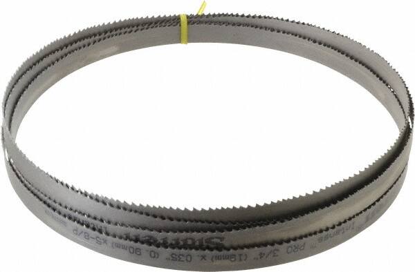 Starrett - 5 to 8 TPI, 14' 8" Long x 3/4" Wide x 0.035" Thick, Welded Band Saw Blade - Bi-Metal, Toothed Edge, Modified Tooth Set, Contour Cutting - Americas Industrial Supply