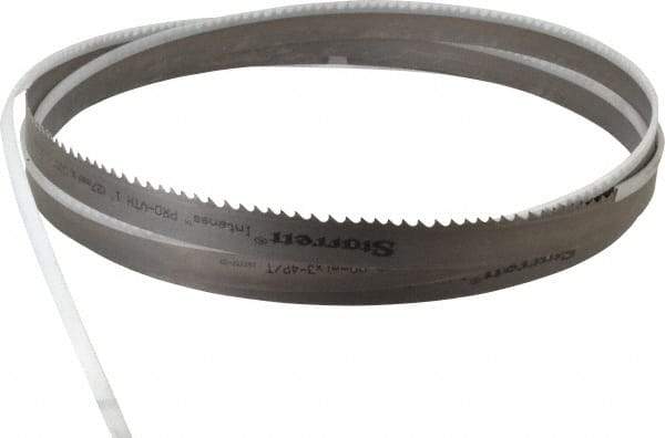 Starrett - 3 to 4 TPI, 11' 6" Long x 1" Wide x 0.035" Thick, Welded Band Saw Blade - Bi-Metal, Toothed Edge, Modified Tooth Set, Contour Cutting - Americas Industrial Supply