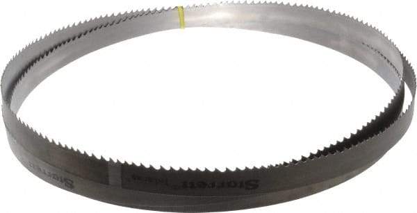Starrett - 3 to 4 TPI, 12' Long x 1" Wide x 0.035" Thick, Welded Band Saw Blade - Bi-Metal, Toothed Edge, Modified Tooth Set, Contour Cutting - Americas Industrial Supply