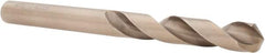 Hertel - 1-1/32" Drill, 135° Point, Cobalt Silver Deming & Reduced Shank Drill Bit - TiN Finish, 6" OAL, Straight Shank, 3" Flute Length, Right Hand Cut, Notched Point, Spiral Flute, Regular Spiral - Americas Industrial Supply