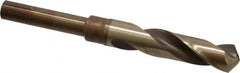 Hertel - 45/64" Drill, 118° Point, Cobalt Silver Deming & Reduced Shank Drill Bit - Oxide/Gold Finish, 6" OAL, Straight Shank, 3" Flute Length, Right Hand Cut, Standard Point, Spiral Flute, Regular Spiral - Americas Industrial Supply